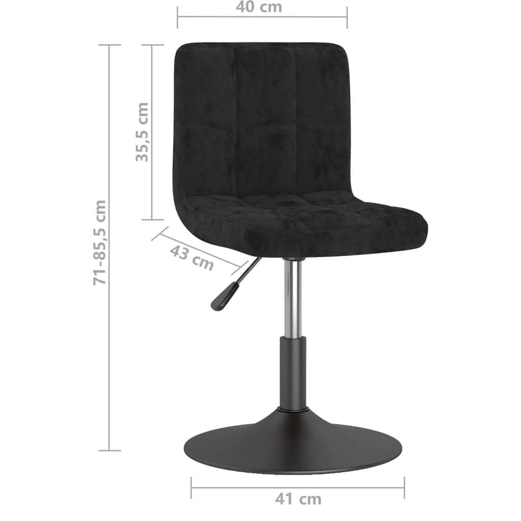 Swivel Bar Stool Black Velvet