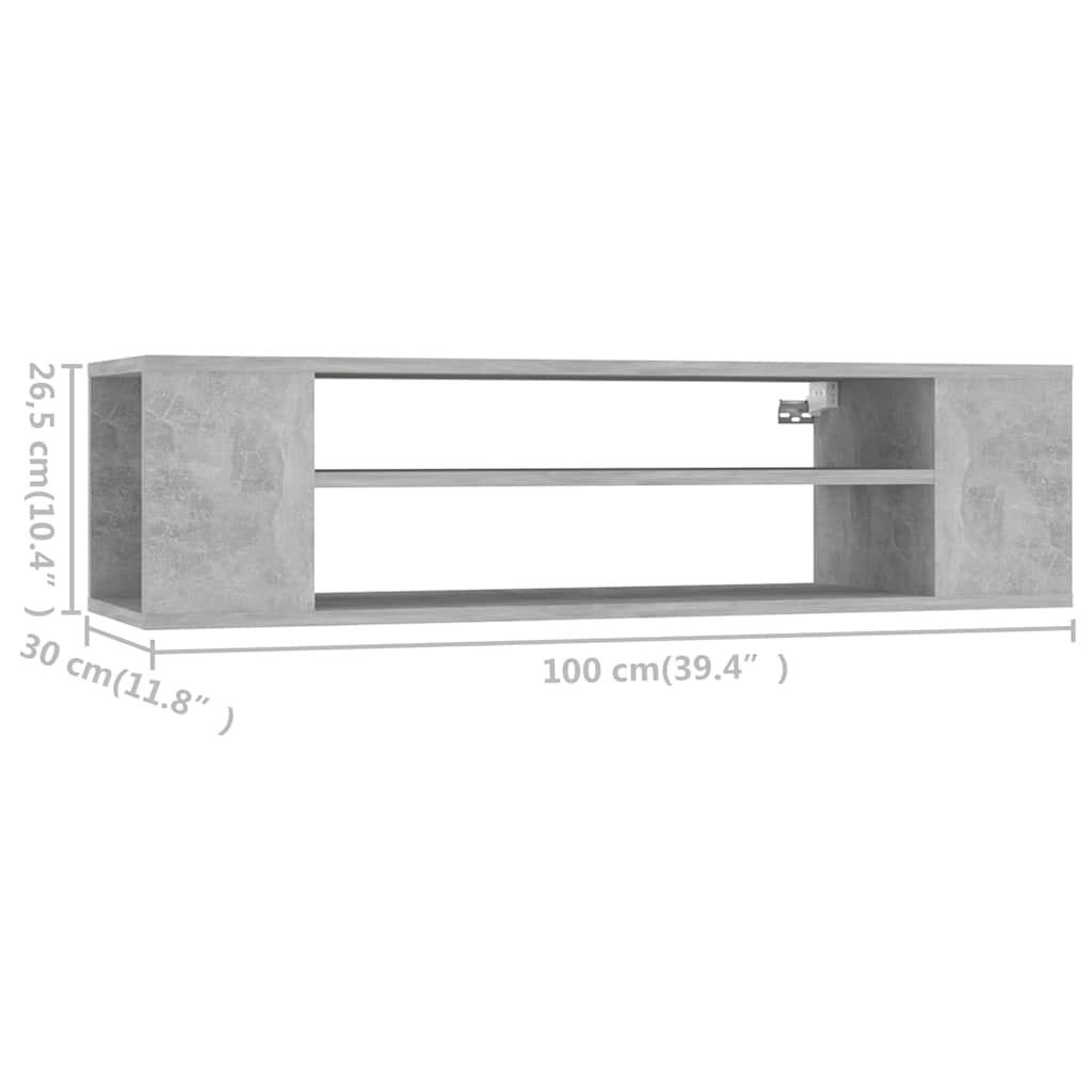 TV Cabinet | Concrete Grey | Engineered Wood | Medium | TV Cabinet
