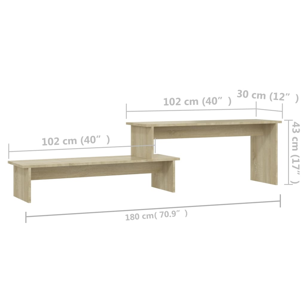 TV Cabinet | Sonoma Oak | Engineered Wood | Large | Expandable