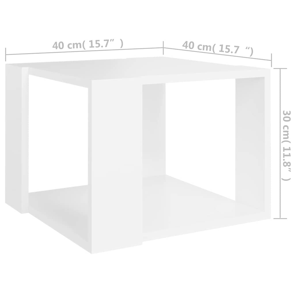 Coffee Table | White | Engineered Wood | Square | Modern | Minimalistic