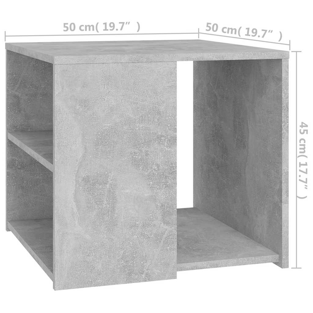 Side Table | Concrete Grey | Engineered wood | Compact | Side Table