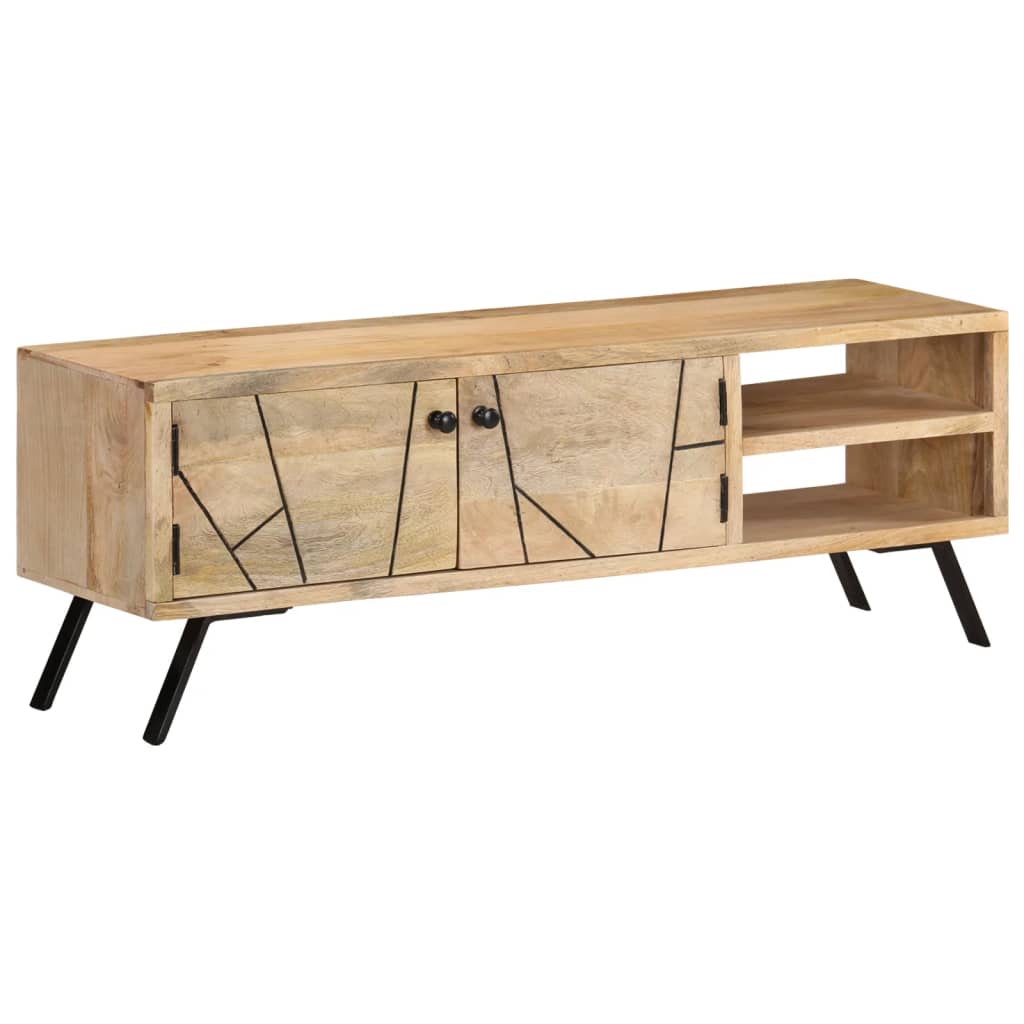 TV Cabinet | Natural wood colour | Solid Mango Wood | 110 cm wide