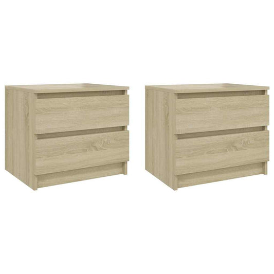 806200 vidaXL Bed Cabinets 2 pcs Sonoma Oak 50x39x43,5 cm Engineered Wood