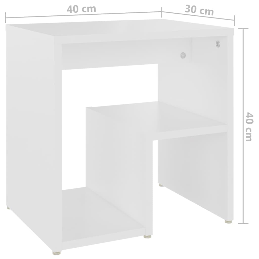 Bed Cabinet | White | Engineered wood | Small | Storage | Bedside Table