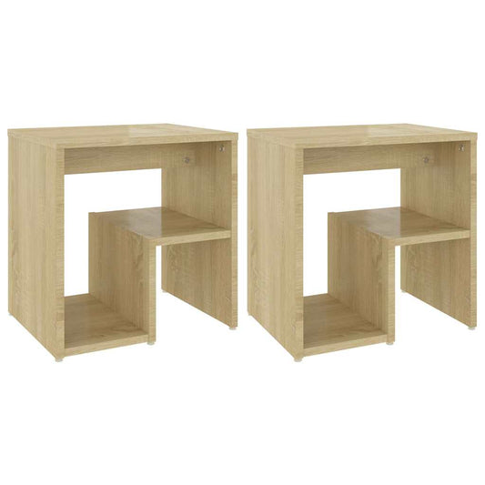 806335 vidaXL Bed Cabinets 2 pcs Sonoma Oak 40x30x40 cm Engineered Wood
