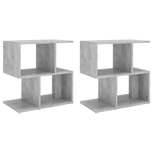 806373 vidaXL Bedside Cabinets 2 pcs Concrete Grey 50x30x51,5 cm Engineered Wood