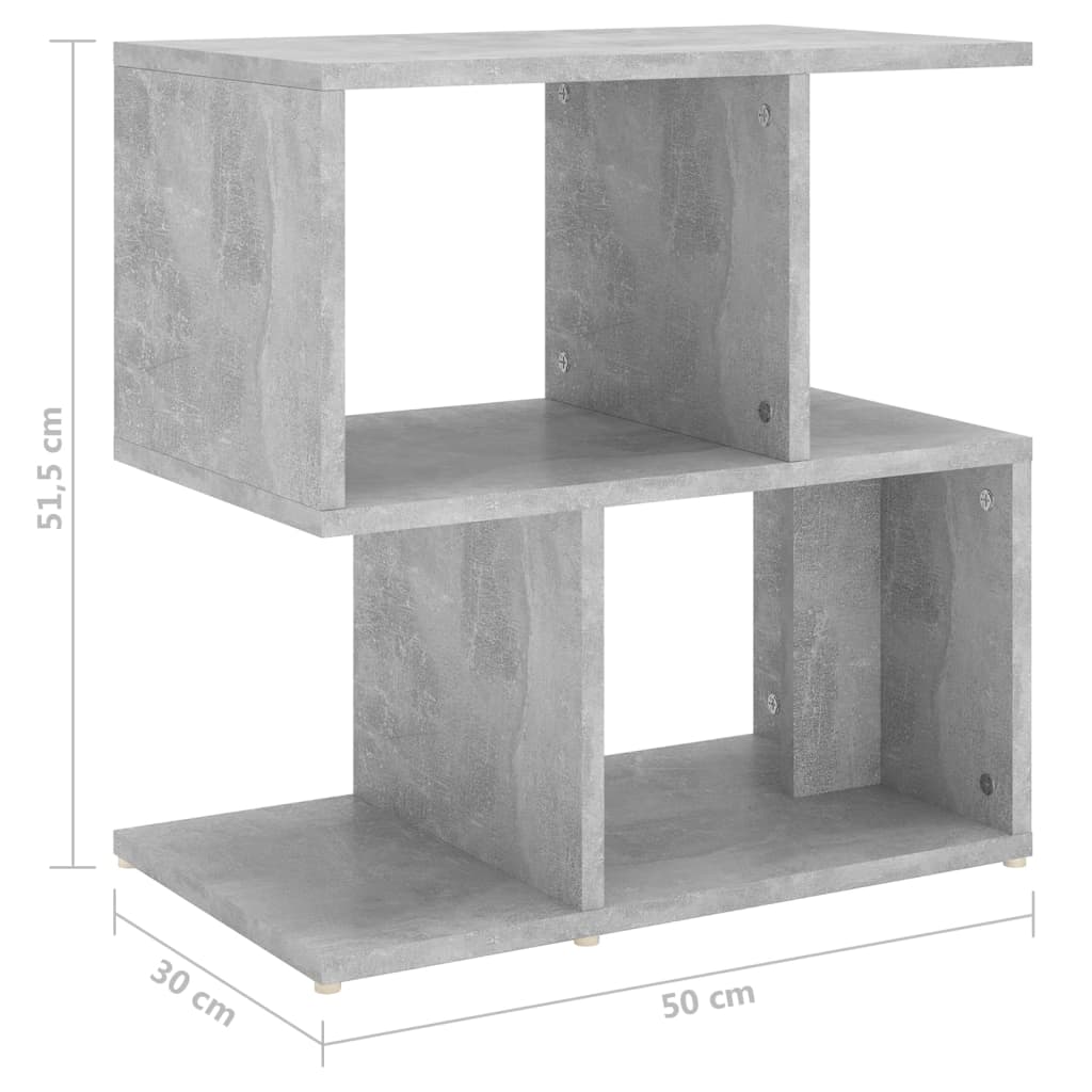 806373 vidaXL Bedside Cabinets 2 pcs Concrete Grey 50x30x51,5 cm Engineered Wood