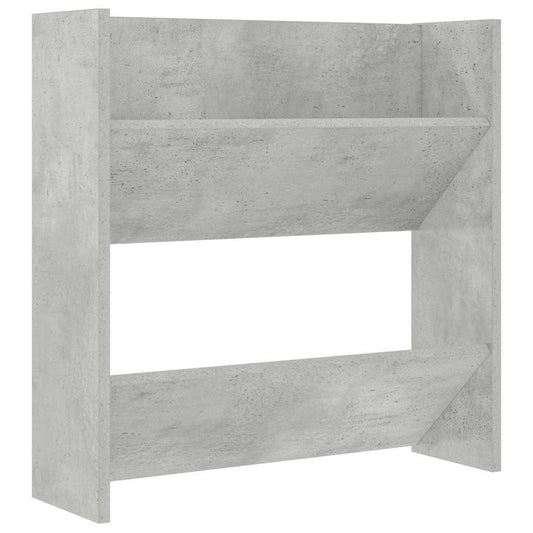 Wall Shoe Cabinet Concrete Grey 60x18x60 cm Engineered Wood