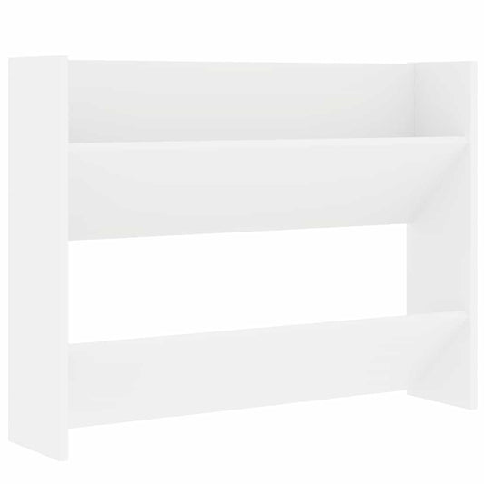 Wall Shoe Cabinet White 80x18x60 cm Engineered Wood