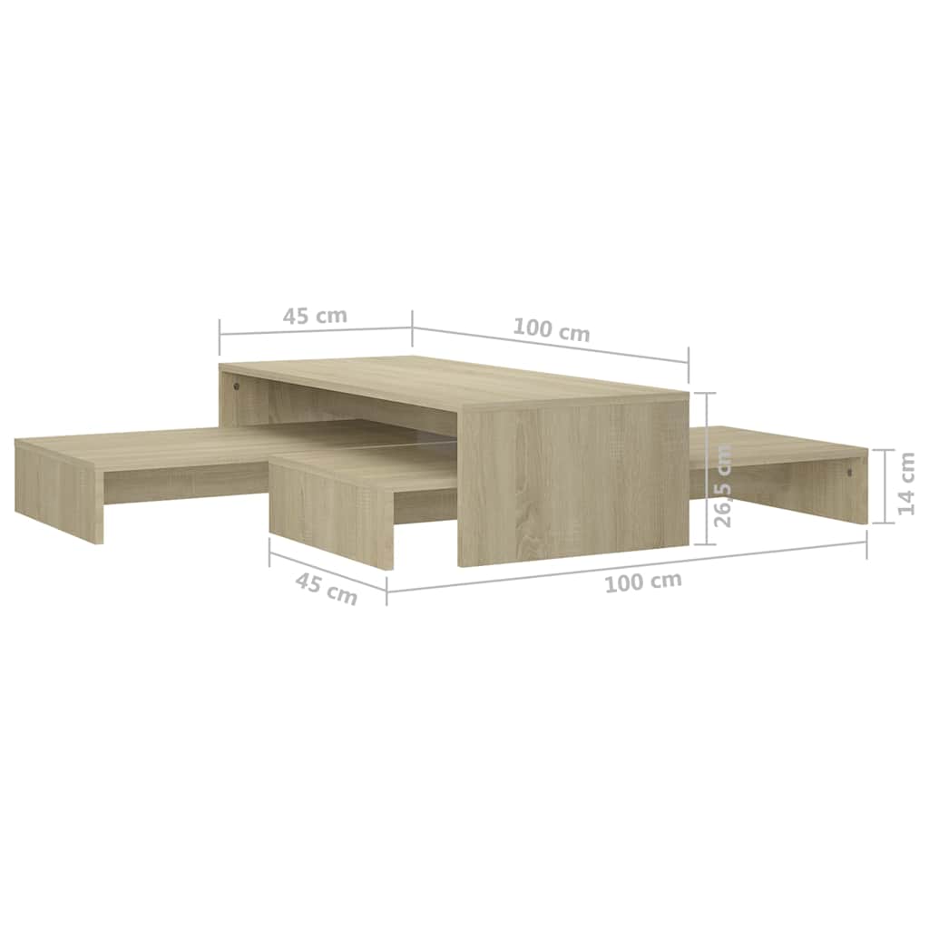 Nesting Coffee Table Set | Sonoma oak | Engineered wood