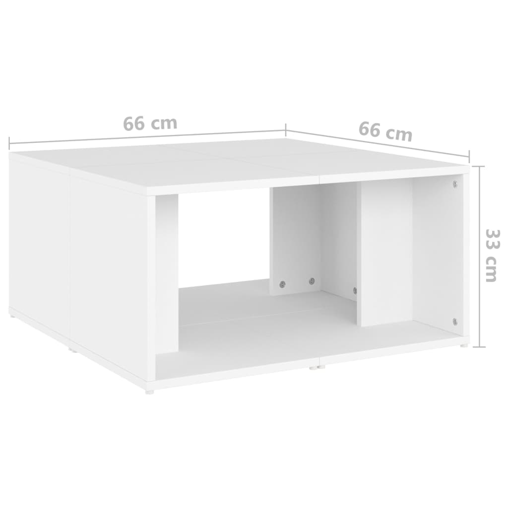 Coffee Table | Set of 4 | White | Engineered Wood | Medium | Coffee Table