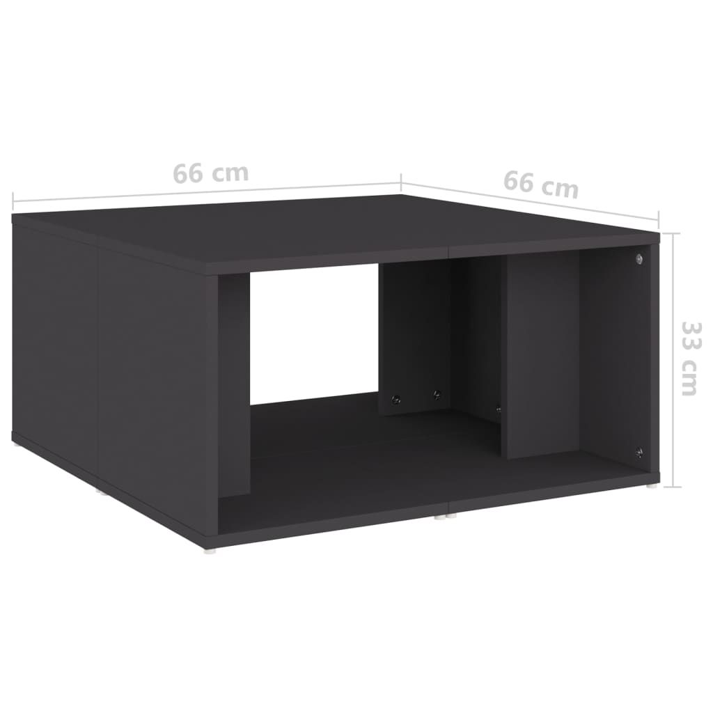 Coffee Table | Set of 4 | Grey | Engineered Wood | Small | Coffee Table