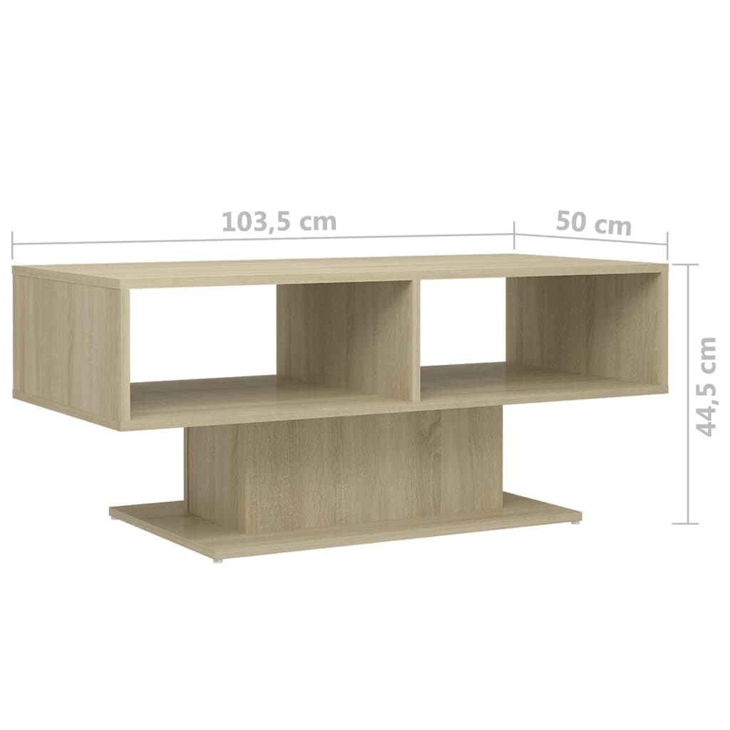 Coffee Table | Sonoma Oak | Engineered Wood | Coffee Table | Rectangular