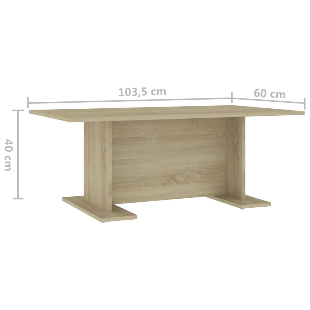 Coffee Table | Sonoma Oak | Engineered Wood | Medium | Modern