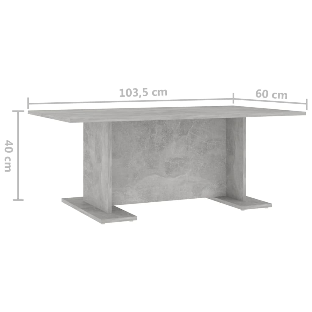 Coffee Table | Concrete Grey | Engineered wood | Medium | Durable