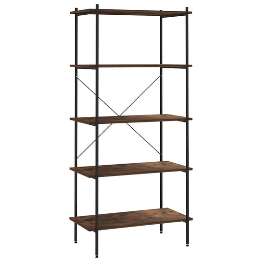 Shelving Unit | Black and Natural | Engineered wood and steel