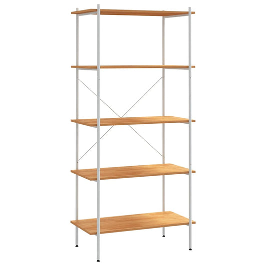 Shelving Unit | White and oak | Engineered wood, steel | 80 x 40 x 163 cm
