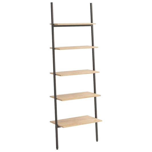 Leaning Shelf | Light brown and black | Engineered wood and steel