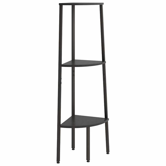Corner Shelf | Black | Engineered wood, Steel | 120x45.5x31.5 cm