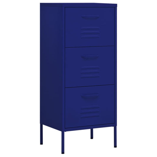 Storage Cabinet Navy Blue 42.5x35x101.5 cm Steel