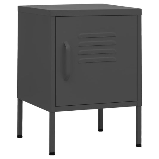 Nightstand | Anthracite | Steel | 35x35x51 cm | Height-Adjustable Shelves