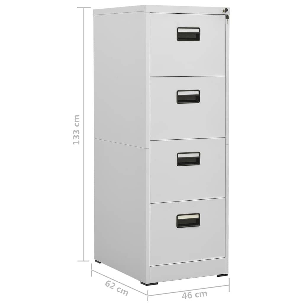 Filing Cabinet | Light Grey | Steel | Medium | Filing Cabinet