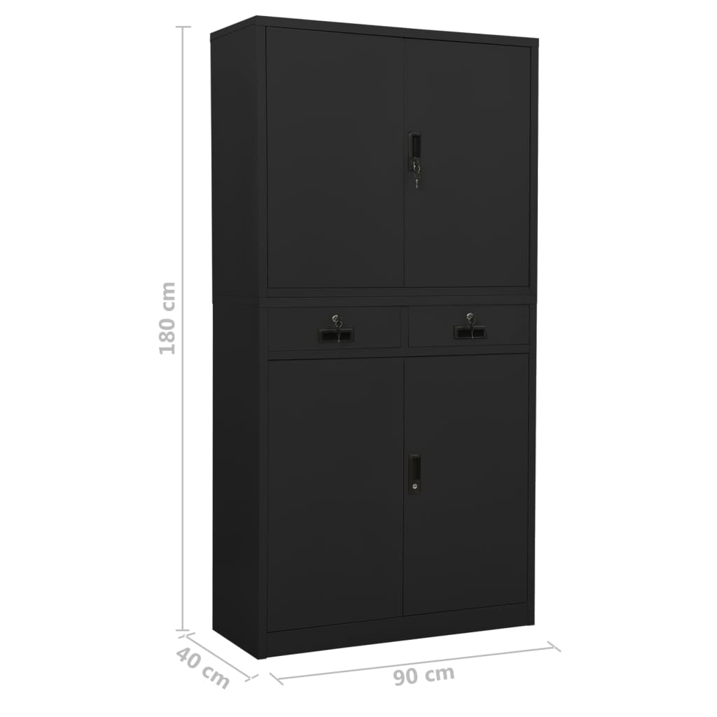 Office Cabinet | Anthracite | Steel | Large | Office Cabinet