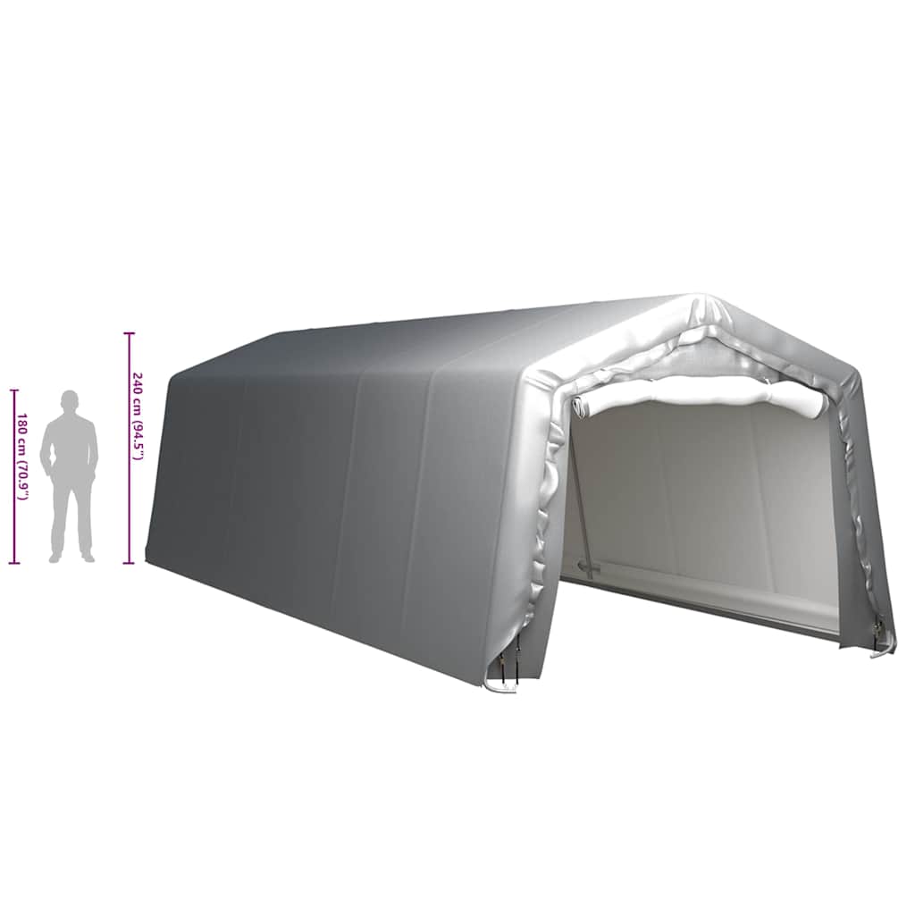 Tent | Steel Grey | PE | 3m x 9m x 2.4m | Foldable | Storage Tent