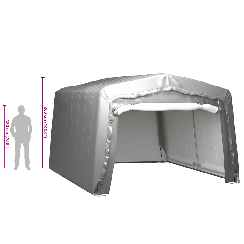 Tent | Steel Grey | PE and Galvanised Steel | Large | UV-Resistant