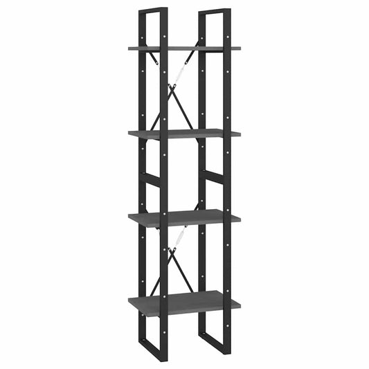 Book Cabinet | Grey | Solid pine wood, metal | Medium | Book Cabinet
