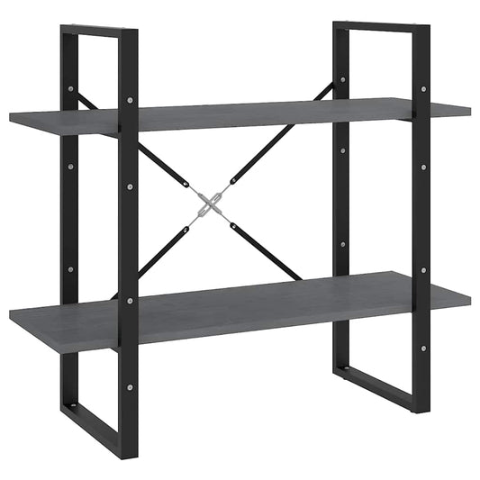 Book Cabinet | Grey | Solid pine wood, metal | Medium | Book Cabinet