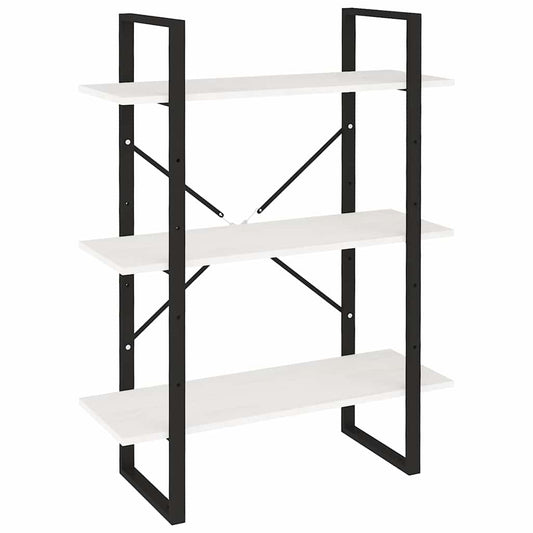 Book Cabinet | White | Solid pine wood | 80x30x105 cm | Book Cabinet