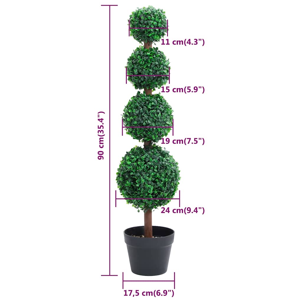 Fake Plant | Mixed Green | Polyethylene, solid eucalyptus wood | Medium