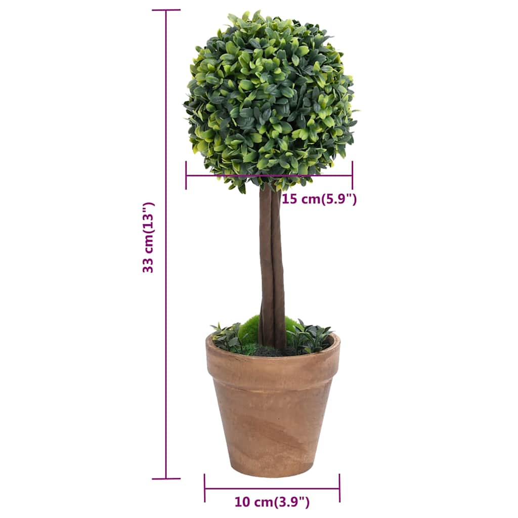 Artificial Plant | Set of 2 | Mixed green | Polyethylene | Medium