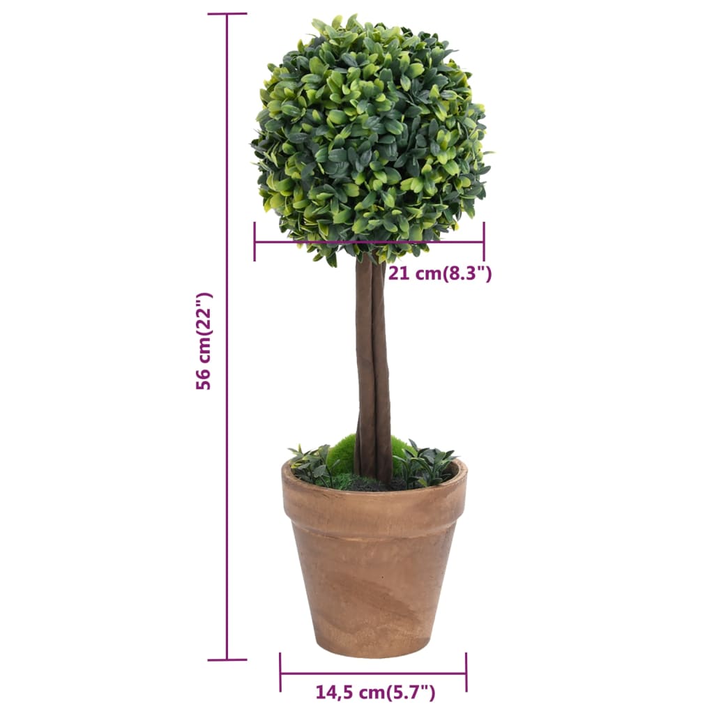 Artificial Plant | Set of 2 | Mixed Green