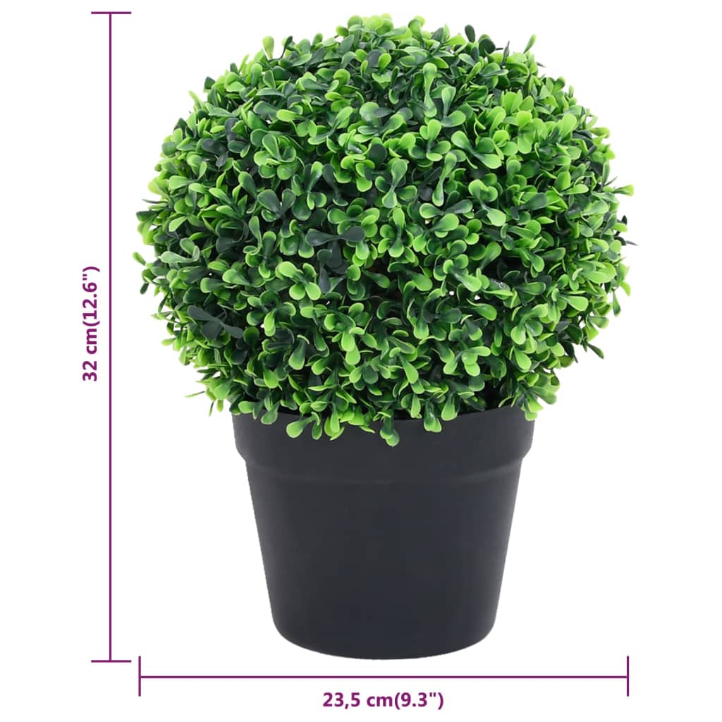Artificial Plant | Set of 2 | Lush green | Polyethylene, Polypropylene