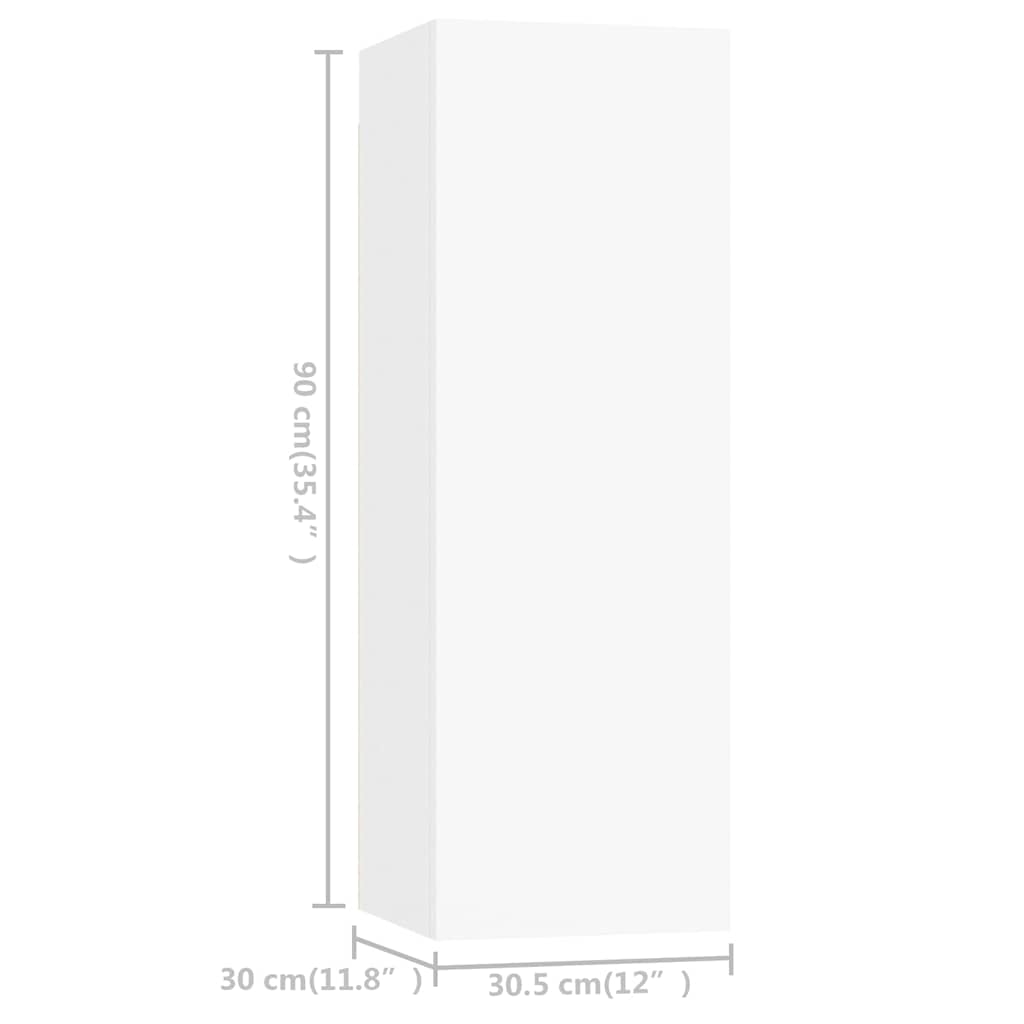TV Cabinet | White | Engineered Wood | Sleek | TV Cabinet | Rectangular