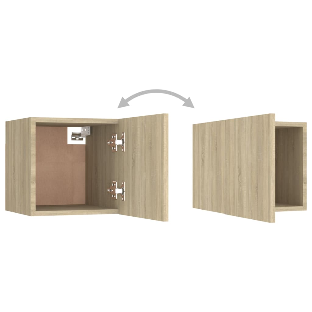 8 Piece TV Cabinet Set Sonoma Oak Engineered Wood