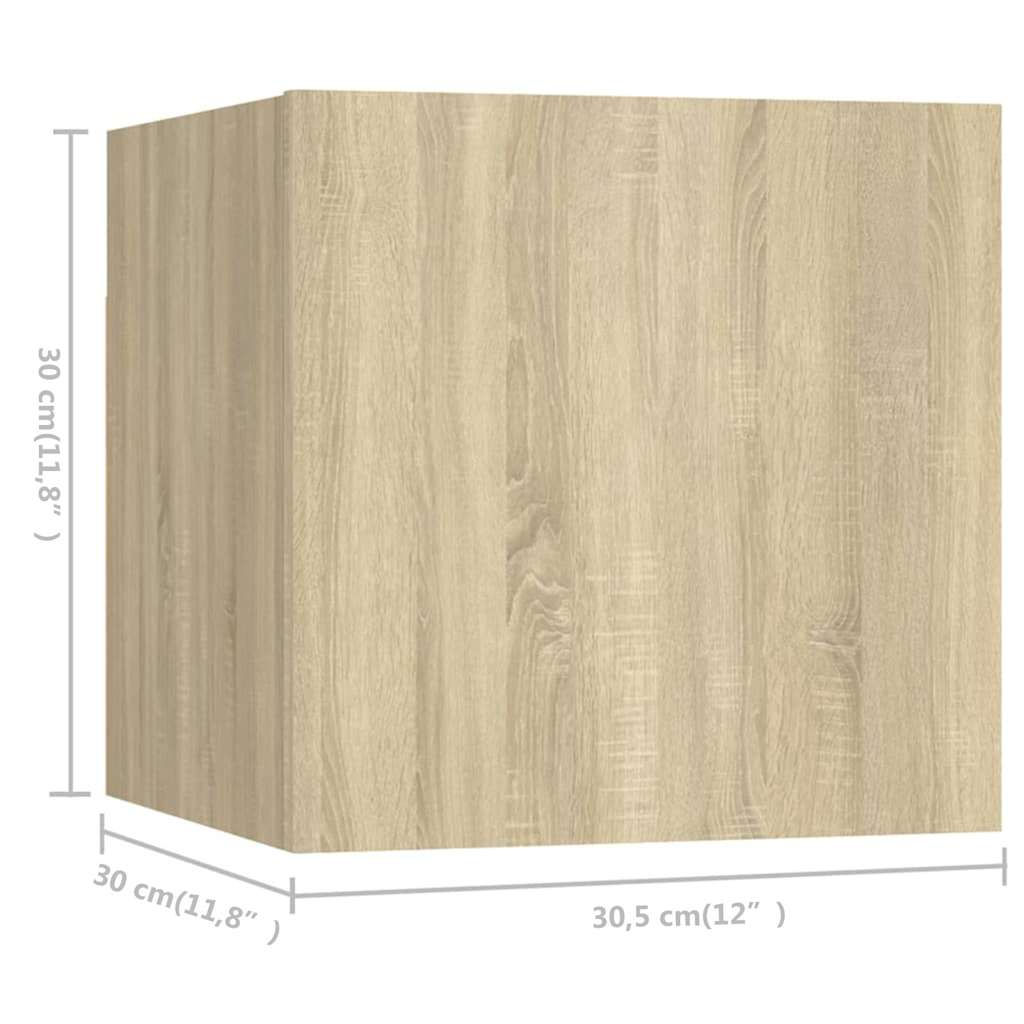 8 Piece TV Cabinet Set Sonoma Oak Engineered Wood