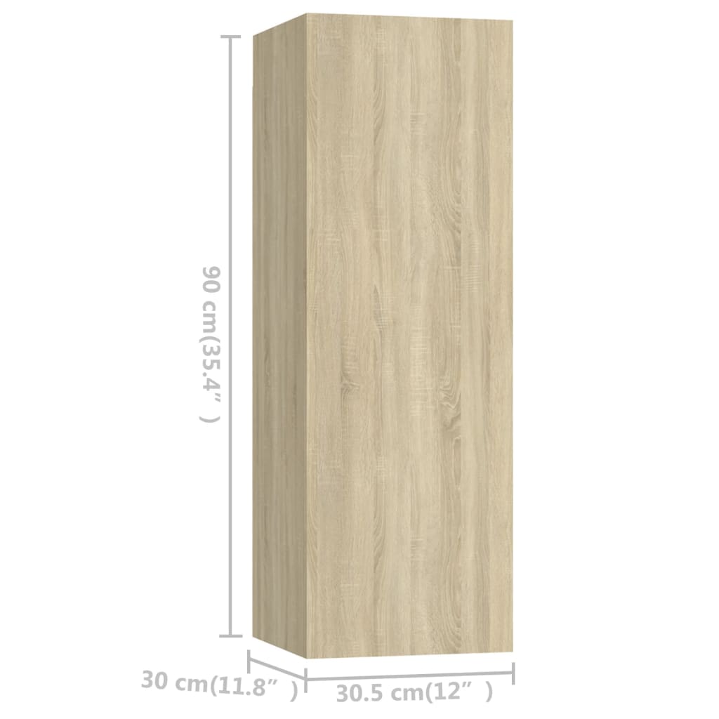 TV Cabinet Set | Sonoma Oak | Engineered Wood | TV Cabinet Set