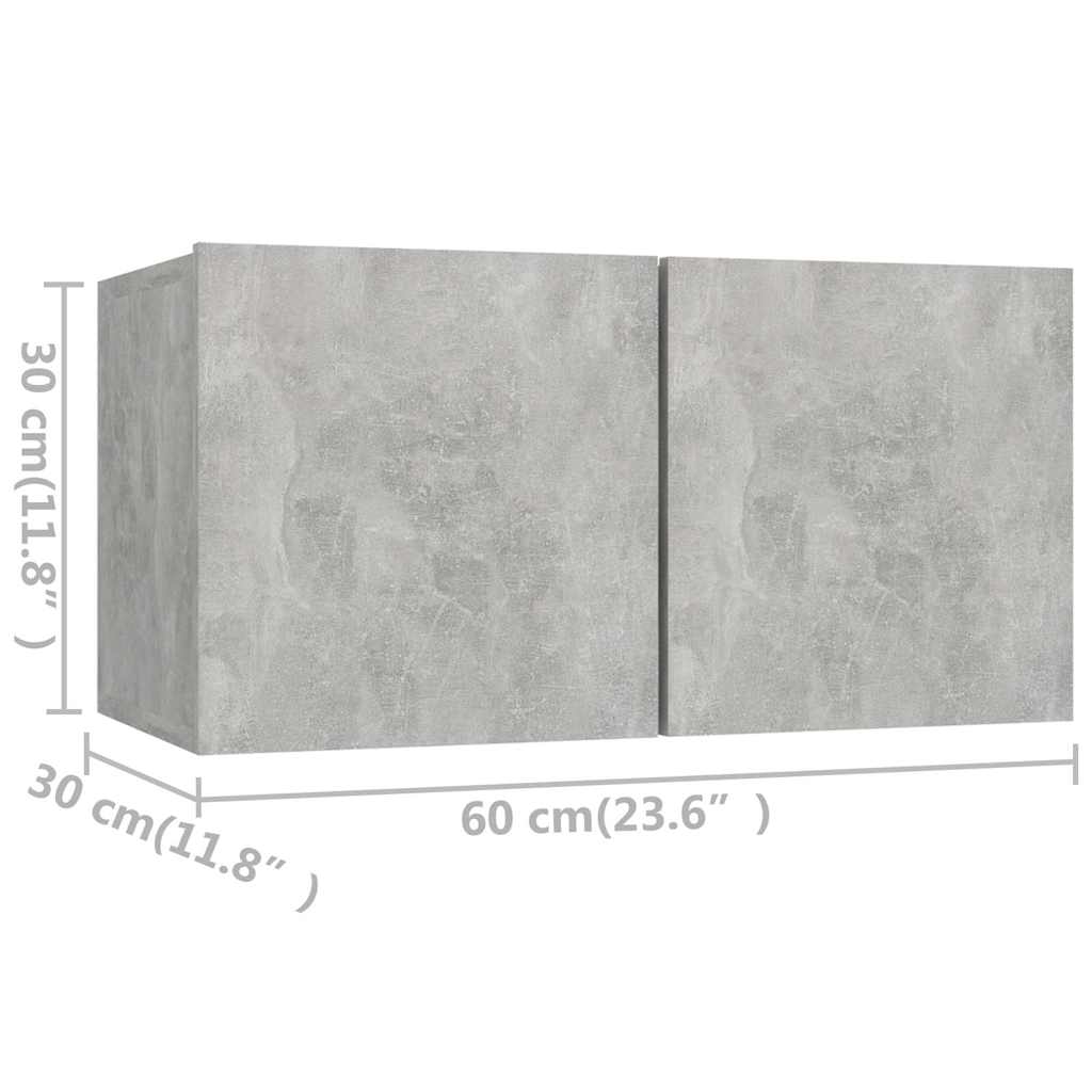 TV Cabinet Set | Concrete Grey | Engineered Wood | Medium