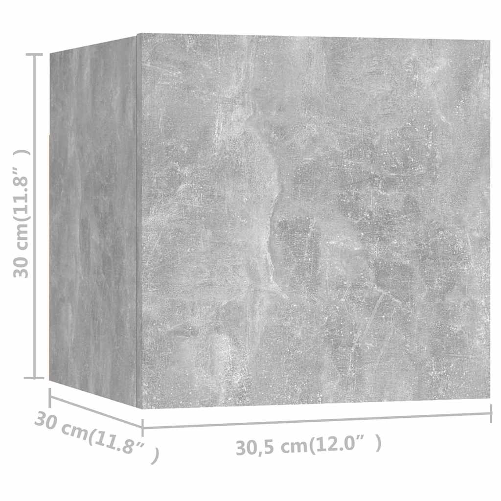 5 Piece TV Cabinet Set Concrete Grey Engineered Wood