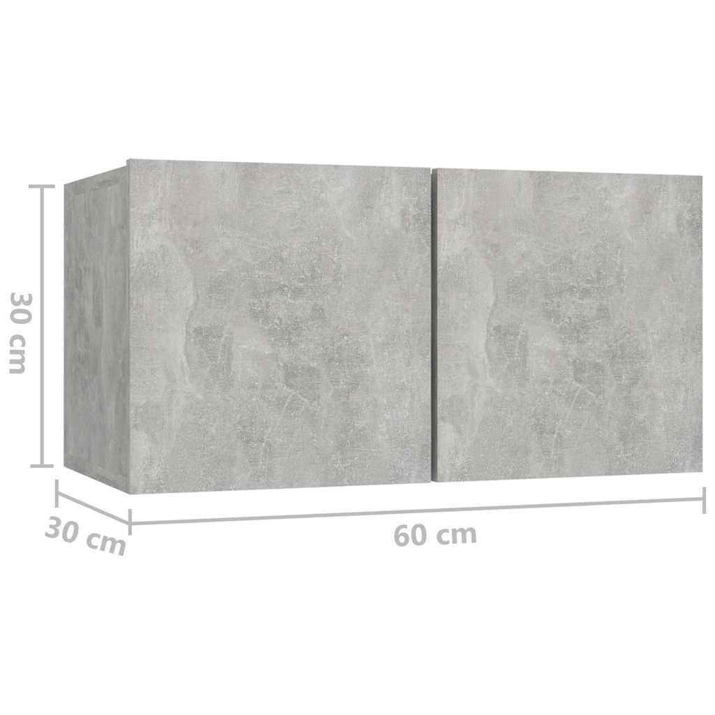 TV Cabinet Set | Concrete Grey | Engineered Wood | Standard