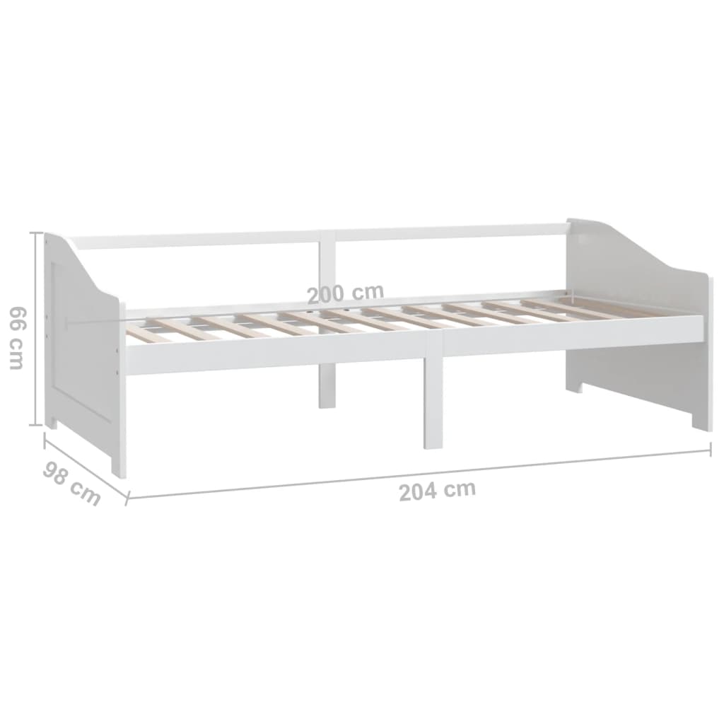 Day Bed | White | Solid Pinewood | 90x200cm
