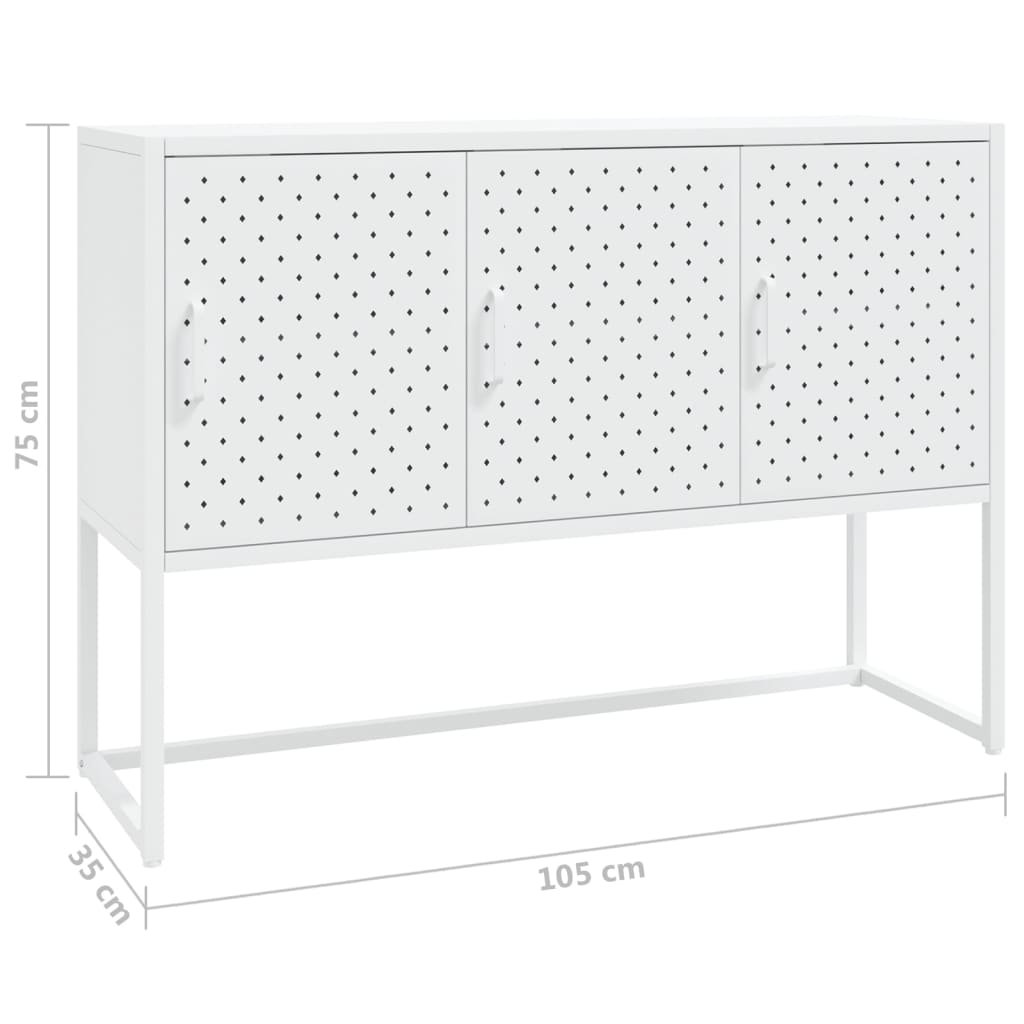Sideboard White 41.3"x13.8"x29.5" Steel