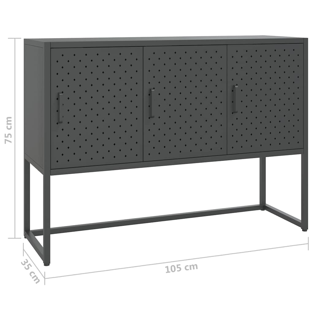 Sideboard | Anthracite | Steel | Medium | Adjustable Feet | Sideboard