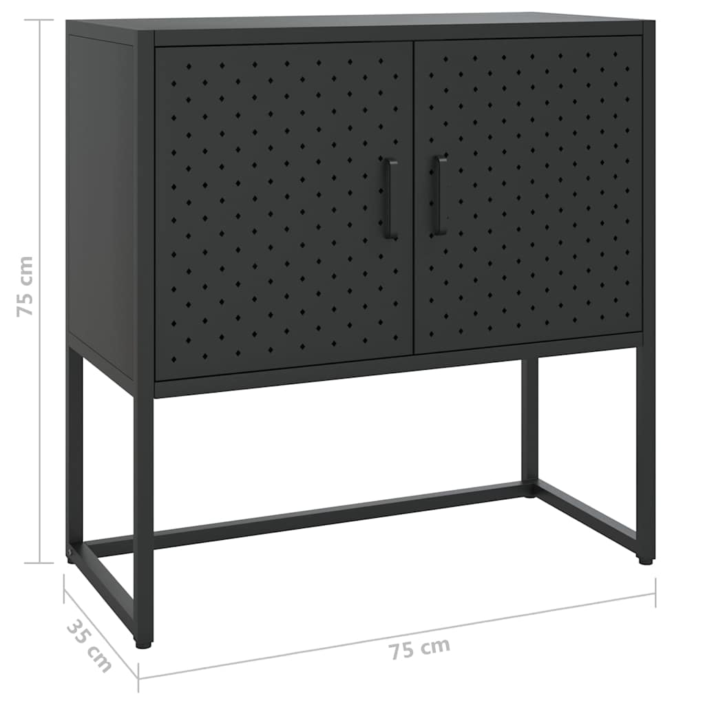 Sideboard | Black | Steel | Medium | Levelers | Modern Sideboard