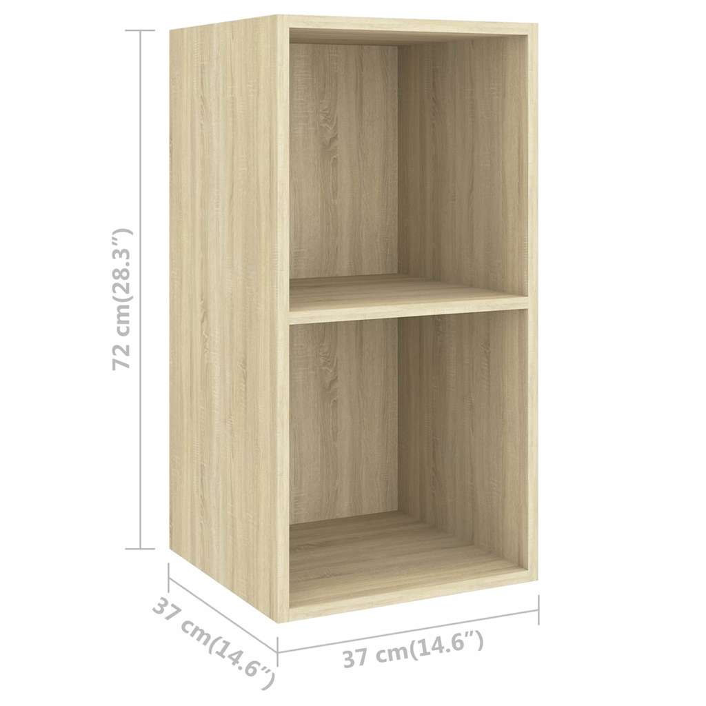 TV Cabinet Set | Sonoma Oak | Engineered Wood | Medium | Wall Mounting