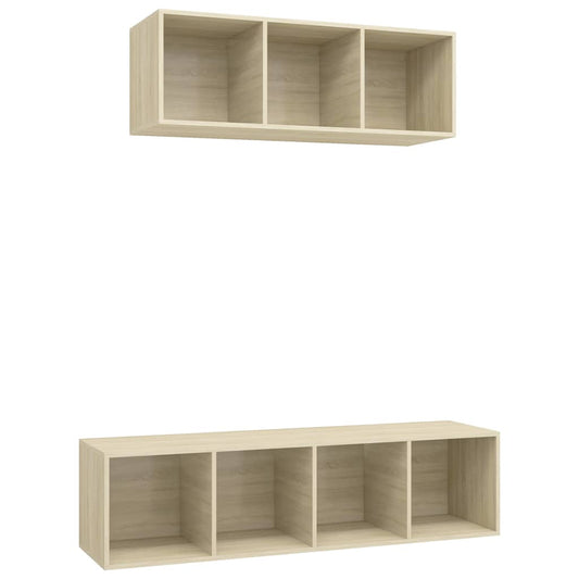 Tv Cabinet Set | Sonoma oak | Engineered wood | Medium | Tv Cabinet Set