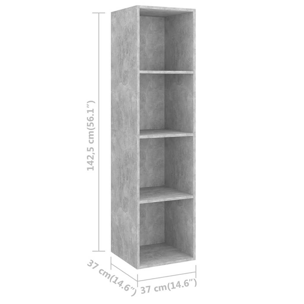 TV Cabinet Set | Concrete grey | Engineered wood | Medium
